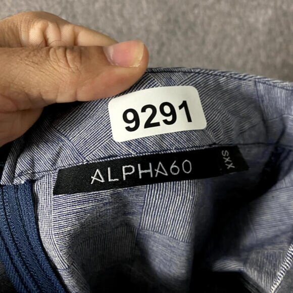 Alpha60 Women's Size XXS Blue High Rise Straight Leg Cropped Lagenlook Pants - Picture 6 of 10